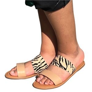 Women sandals zebra print